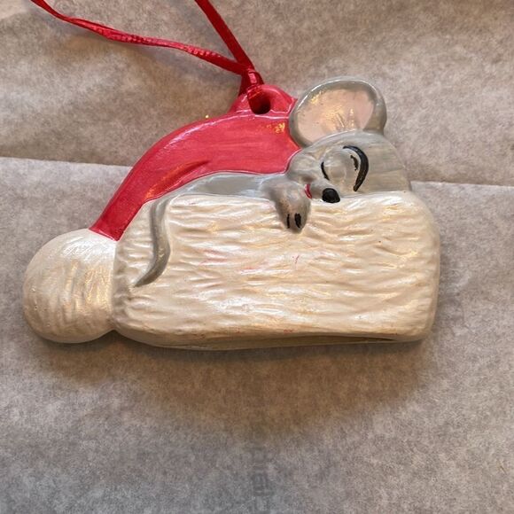 3 ceramic handcrafted hand painted Christmas tree ornaments - Picture 3 of 8